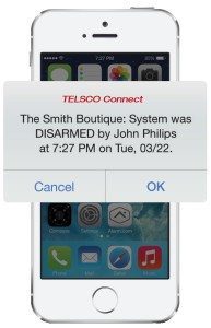 TELSCO Security App Notification